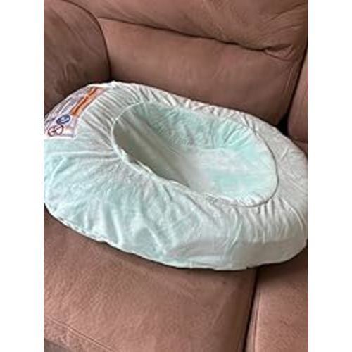 Boon Puff+ Inflatable Baby Bather - Infant Bathtub Includes Microfleece Cover, Swaddle Wings, and Storage Bag – Inflatable Baby Bathtub for Newborns and Infants - Grey