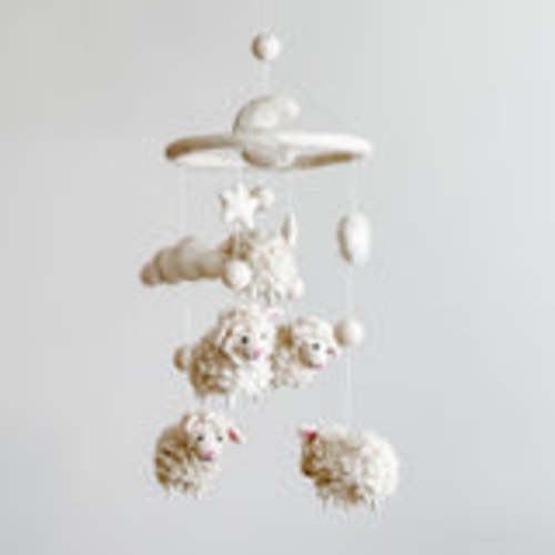 Felt Baby Mobile - Counting Sheep | Ganapati Crafts Co.