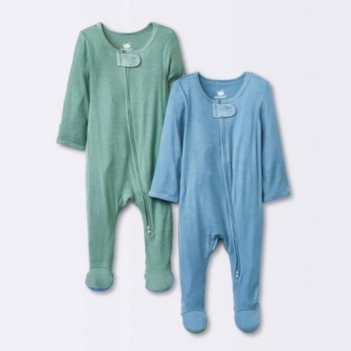 Baby 2pk Premium Modal Sleep N' Play - Cloud Island™ Green Newborn