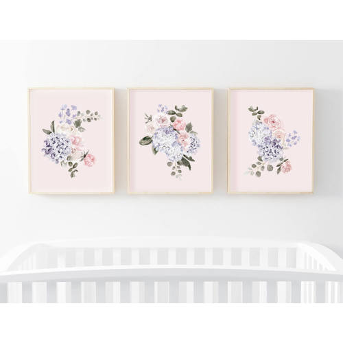 Henlee's Hydrangea Bundled Digital Nursery Wall Art
