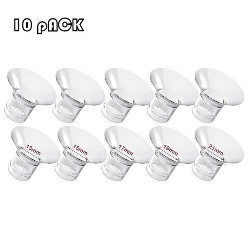 Flange Inserts 13/15/17/19/21mm for Medela,Spectra 24mm Shields/Flanges,Compatible with Momcozy S12 Pro/S9 Pro/S9/S12 Wearable Breast Pump,Reduce 24mm Nipple Tunnel Down to 13/15/17/19/21mm,10PCS