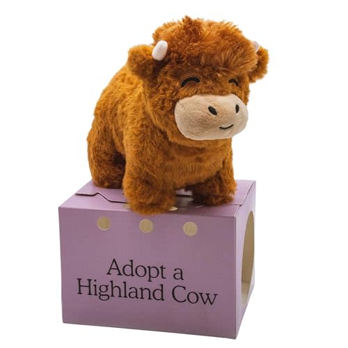Follow Your Legend Henry The Highland Cow Plushie! - 7” Highland Cow Stuffed Animal, Stuffed Highland Cow, Highland Cow Plush