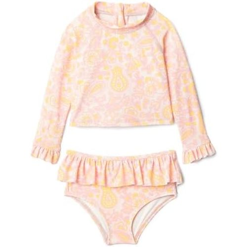 Amazon Essentials x Sofia Grainge Toddlers and Baby Girls' 2-Piece Long Sleeve Rashguard Set