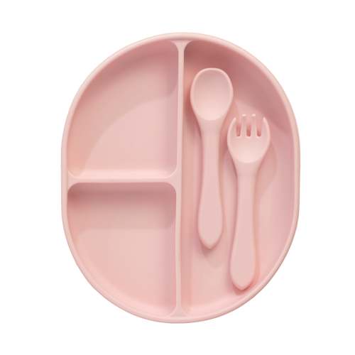 Silicone Feeding Set- Light Pink