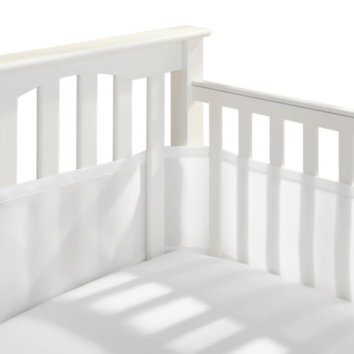 HALO Breathable Mesh Crib Liner for Full Sized Crib in White