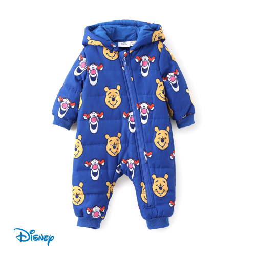 Disney Baby Winnie the Pooh Girls Boys Hooded Rompers Character Puffer Bodysuits Outfits Sizes 0/3-18M