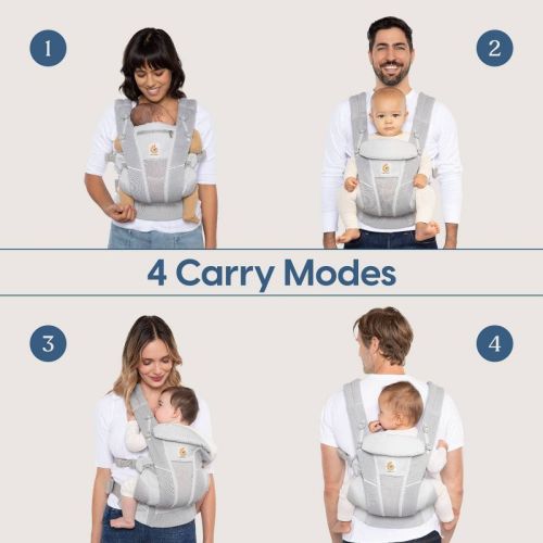 Ergobaby Omni Breeze All Carry Positions Breathable Mesh Baby Carrier For Newborn To Toddler