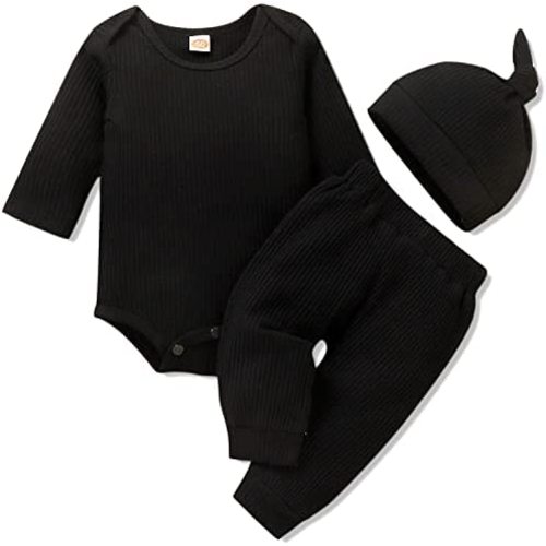 Aalizzwell Baby Boys Girls Ribbed Bodysuit Outfit