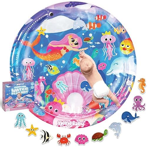 Tummy Time Water Mat for Babies - Xtra Large Sensory Baby Water Mat for Tummy Time & Motor Development - Leak-Proof Water Pad, Durable Infant Water Play Mats for Baby Boys & Girls 3 Months+