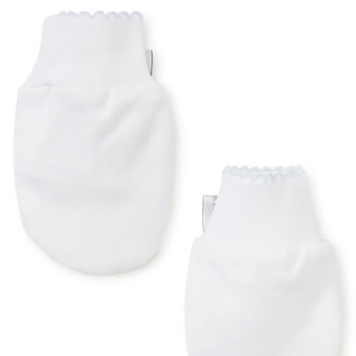 White/Blue Kissy Basics Mittens