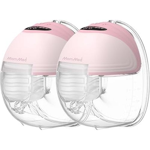 MomMed Wearable Breast Pump S21 - Leak-Proof Design, Hands-Free Double Portable Electric Breast Pump with 9 Levels - 24mm Shield