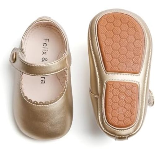 Soft Sole Baby Dress Shoes - Infant Baby Walking Shoes Moccasinss Rubber Sole Crib Shoes.