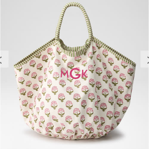 Block Print Oversized Canvas Tote