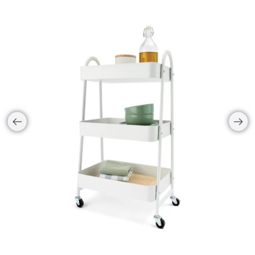 White 3 Tier Trolley