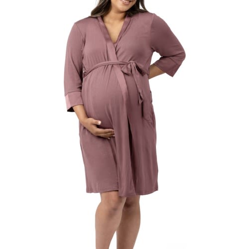 Regular & Maternity Maternity/Nursing Robe, Small/Medium, Twilight