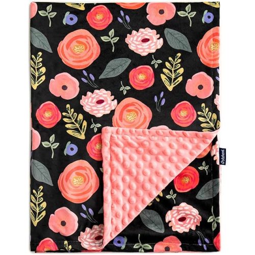 QSTEHEML Baby Blankets for Girls,Super Soft Nursery Minky Blanket Unisex, Baby Gifts Double Layer with Dotted Backing, Nursery Blankets for Crib Stroller(Bee, 30 * 40inch)