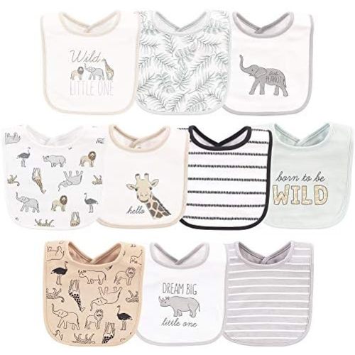 Hudson Baby Unisex BabyCotton Bibs