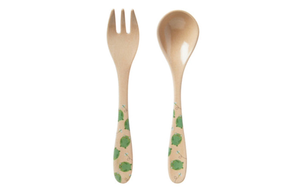 Eco Rice Husk Spoon & Fork Set