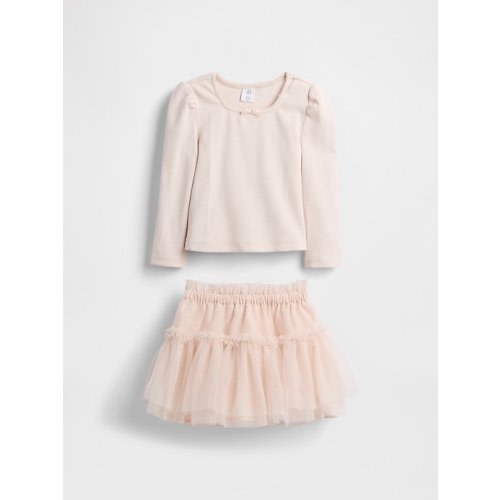 Baby & Toddler Rib & Tulle Outfit Set