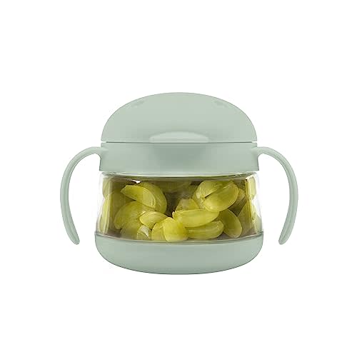 Ubbi Tweat No Spill Snack Container for Kids, BPA-Free Tritan, Toddler Snack Container, Sage