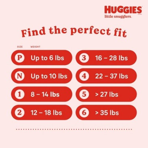 Huggies Little Snugglers Baby Diapers – (Select Size and Count)