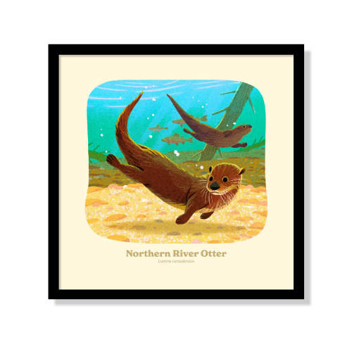Northern River Otter National Park Alphabet Print – Fifty-Nine Parks