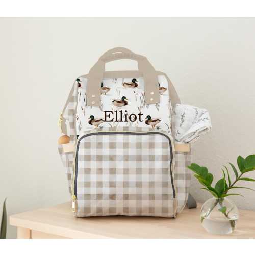 Mallard Duck Diaper Bag, Custom Baby Gift