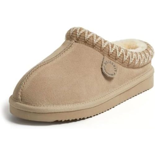 Fireside by Dearfoams Women's Greta Genuine Shearling Indoor Outdoor Clog