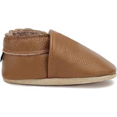 OWLOWLA Soft Sole Baby Shoes Leather Baby First Walking Crib Shoes Slip-on Baby Moccasins Infant Toddler Pre-Walker Shoes for Boy Girl
