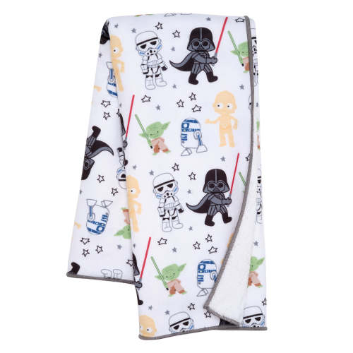 Star Wars Classic Fleece Baby Blanket - Yoda/Darth Vader/R2-D2/C-3PO – Lambs & Ivy