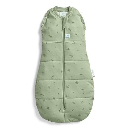 ergoPouch Cocoon Swaddle Sack 0.2 TOG - Baby Sleep Sack, Gentle Snug Fit Helps Calm Startle Reflex, Ideal for Arms In/Out Sleeping, Soft Breathable Fabric for Better Sleep (3-6 Months, Willow)