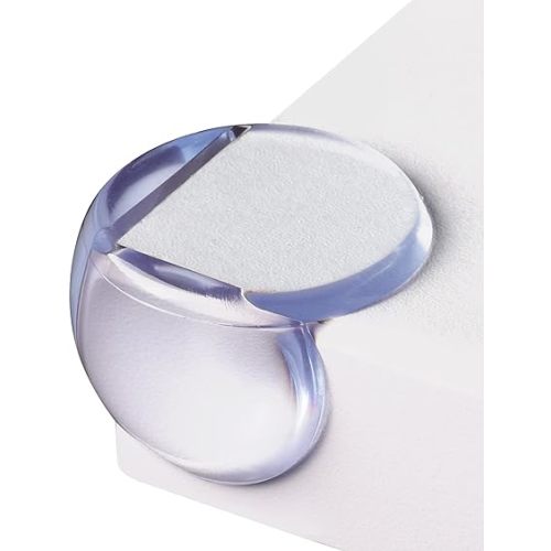 Corner Protector for Baby: Baby Proofing Safety Corner Clear Furniture Tablet Corner Protection| Protectors Guards, Baby Proof Bumper & Cushion to Cover Sharp Furniture & Table Edges (24 Count Round)