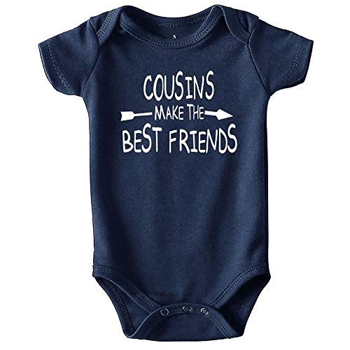 Azzwnee Cousin Friend Baby Boy Clothes Unisex Funny Baby Girl Bodysuits 0-3 months