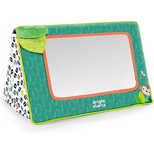 Bright Starts Sit and See Safari Floor Mirror Tummy Time Activity Toy, Ages Newborn +