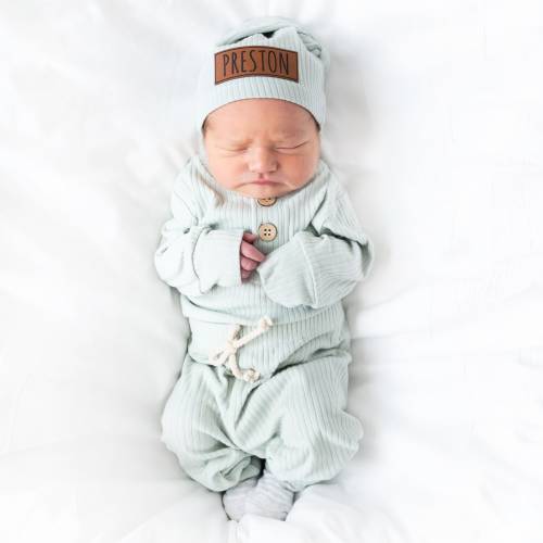 Baby Boy Outfit | Ribbed | Coming Home Outfit | Baby Boy Clothes | Newborn Going Home Outfit | Baby Girl | Personalized Name