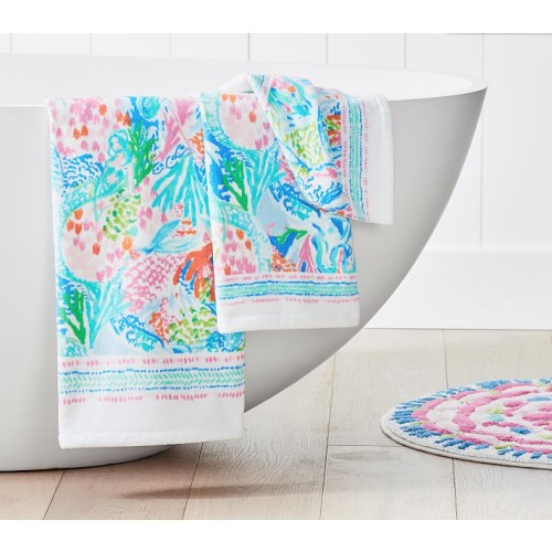 Lilly Pulitzer Mermaid Cove Bath Towels