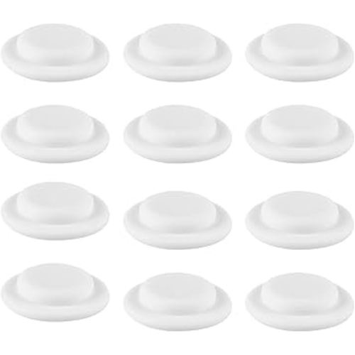 1 Set 12pcs Milk Storage Cup Seal Rings Gaskets Sealing Lids for Bottles Disc Caps Collection Wide Silicone Gasket Breastmilk Bottles Food Grade Silicone Cover White
