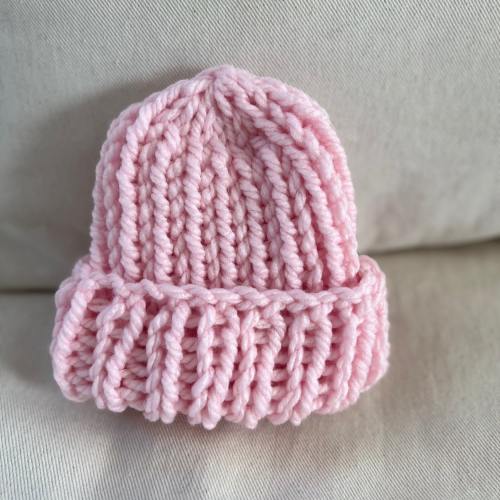Hand Knit Newborn Hat, Baby Knit Hat 0-3 Months, 3-6 Months and 6-12 Months
