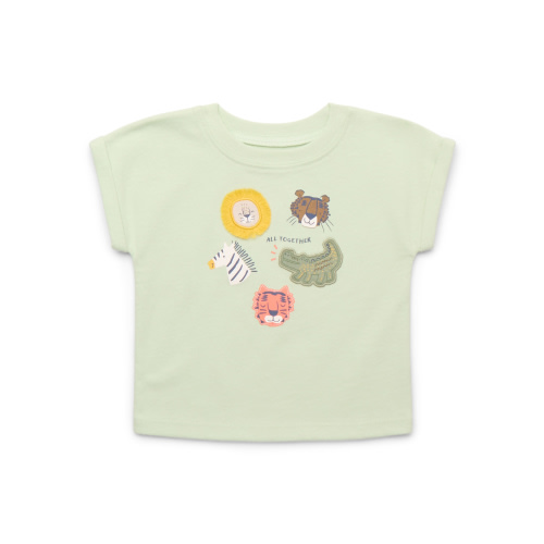 Garanimals Baby Boy Jersey Tee with Rolled Sleeves, Sizes 0-24 Months