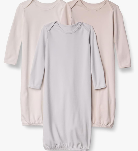 Amazon Essentials Unisex Babies' Long Sleeve Cotton Sleeper Gown