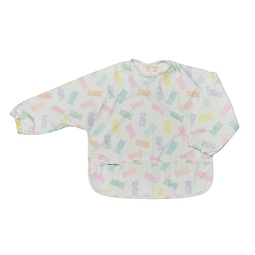 Loulou Lollipop Long Sleeve Mess Free Waterproof Bibs, for baby boys and girls 6-36 Months, Machine Washable, Travel Friendly