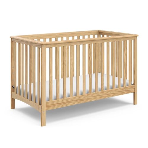 Storkcraft Hillcrest 4-in-1 Convertible Crib (Natural) - Converts to Daybed, Toddler Bed, and Full-Size Bed, Fits Standard Full-Size Crib Mattress, Adjustable Mattress Support Base