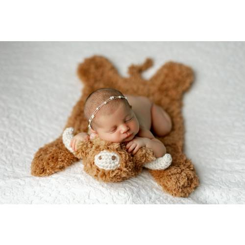Highland Cow Lovey, small with rosettes