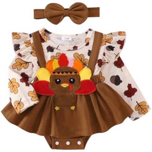 Newborn Baby Girl Clothes Long Sleeve Romper Onesie Toddler Infant Dress Fall Winter Outfit