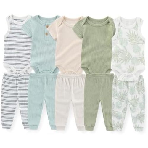 Unisex Baby Boy Girl Pants Sets 10 pack Cotton Casual New born Clothes Comfort Infant Outfit