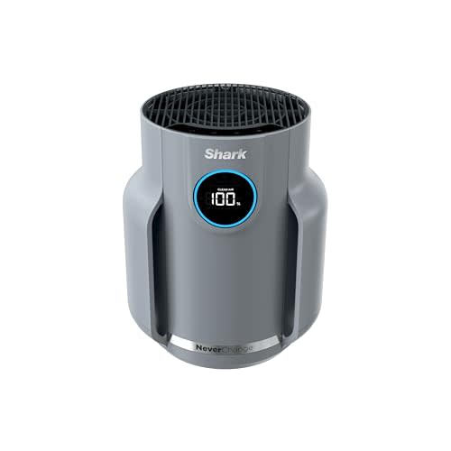 Shark NeverChange Air Purifier Compact Pro with Long-lasting HEPA Exceeding Filtration, For Pet Dander, Dust, Smoke, Allergens, Up to 250 sq. ft. for Bedroom, Home Office, Dorm, HP071BRN (2025)