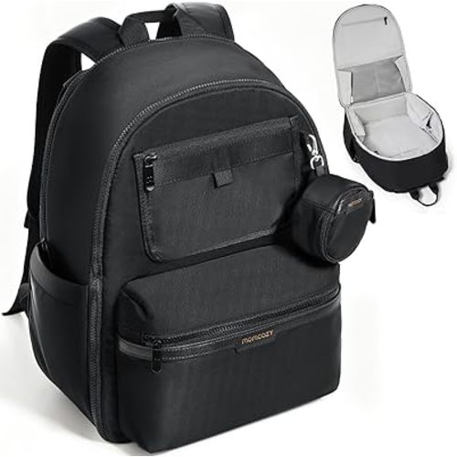 Momcozy GoEase Diaper Bag - Stylish, Durable & Waterproof Baby Bag with Multi-Pockets, Laptop Compartment, Changing Pad & Stroller Straps, Travel Baby Essentials for Moms,Dads,Work, Maternity