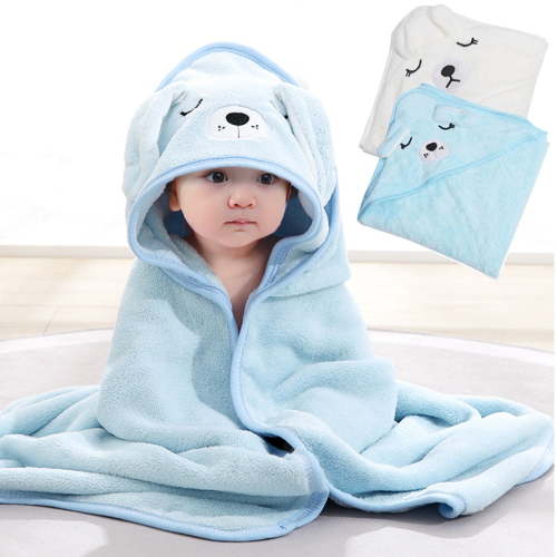 2 PCS Hooded Towels Bath Towels for Kids Toddler Infant Boy and Girl Shower Gifts Cartoon Animal Absorbent Soft Washcloth 31.5 X 31.5 Inch