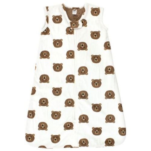 Hudson Baby Infant Boy Plush Faux Fur Sleeping Bag, Wearable Blanket, Brown Bear, 12-18 Months