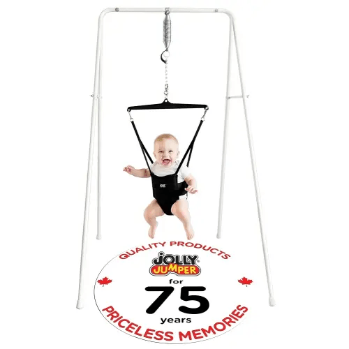 Jolly Jumper *Classic* (Black) - Trusted by Parents, Loved by Babies for Over 75 Years. The Original Baby Exerciser and Your Alternative to Activity Centers and Baby Bouncers.